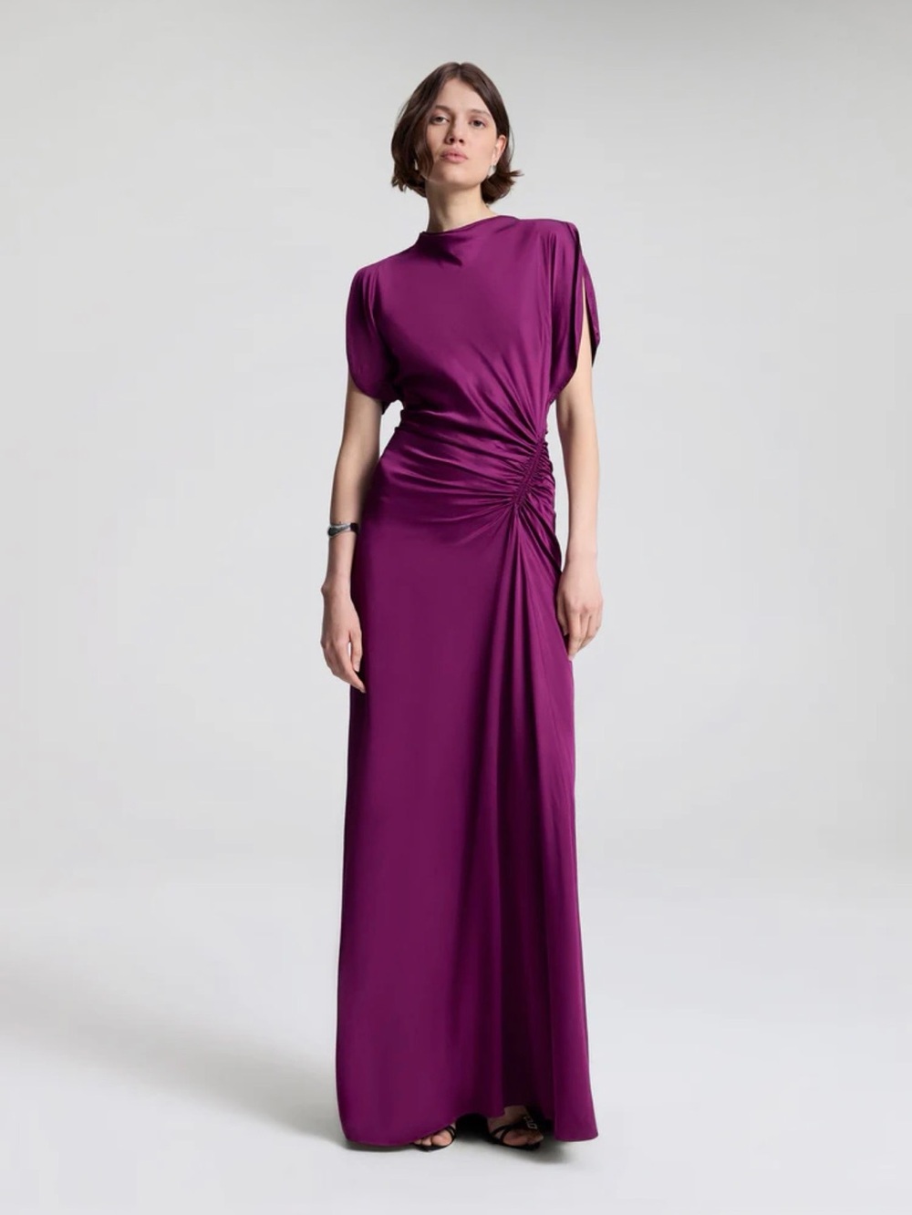 A.L.C. Nadia Satin Gown in Jewel